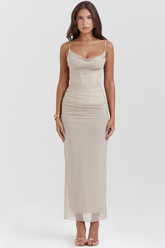 Nalini Sand Maxi Dress | Dress In Beauty